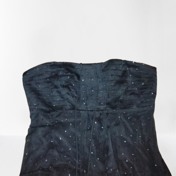 NWT White House Black Market Strapless With Slit Sparkle Sheer Dress – Size 10 ✨ - Picture 4 of 7